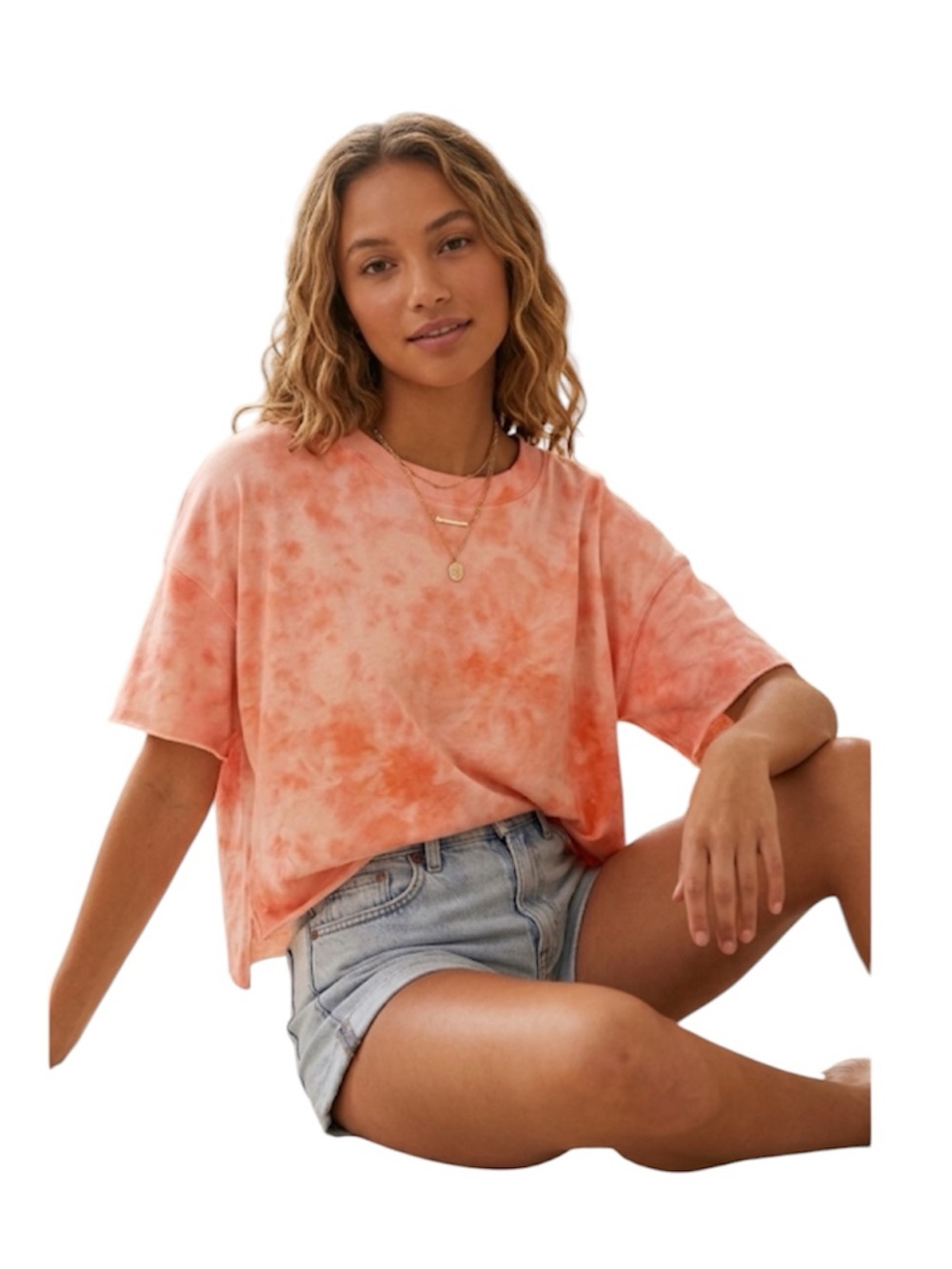 Women's Very Soft Pink Tiedye Lounge/Sleep Top Size: Small